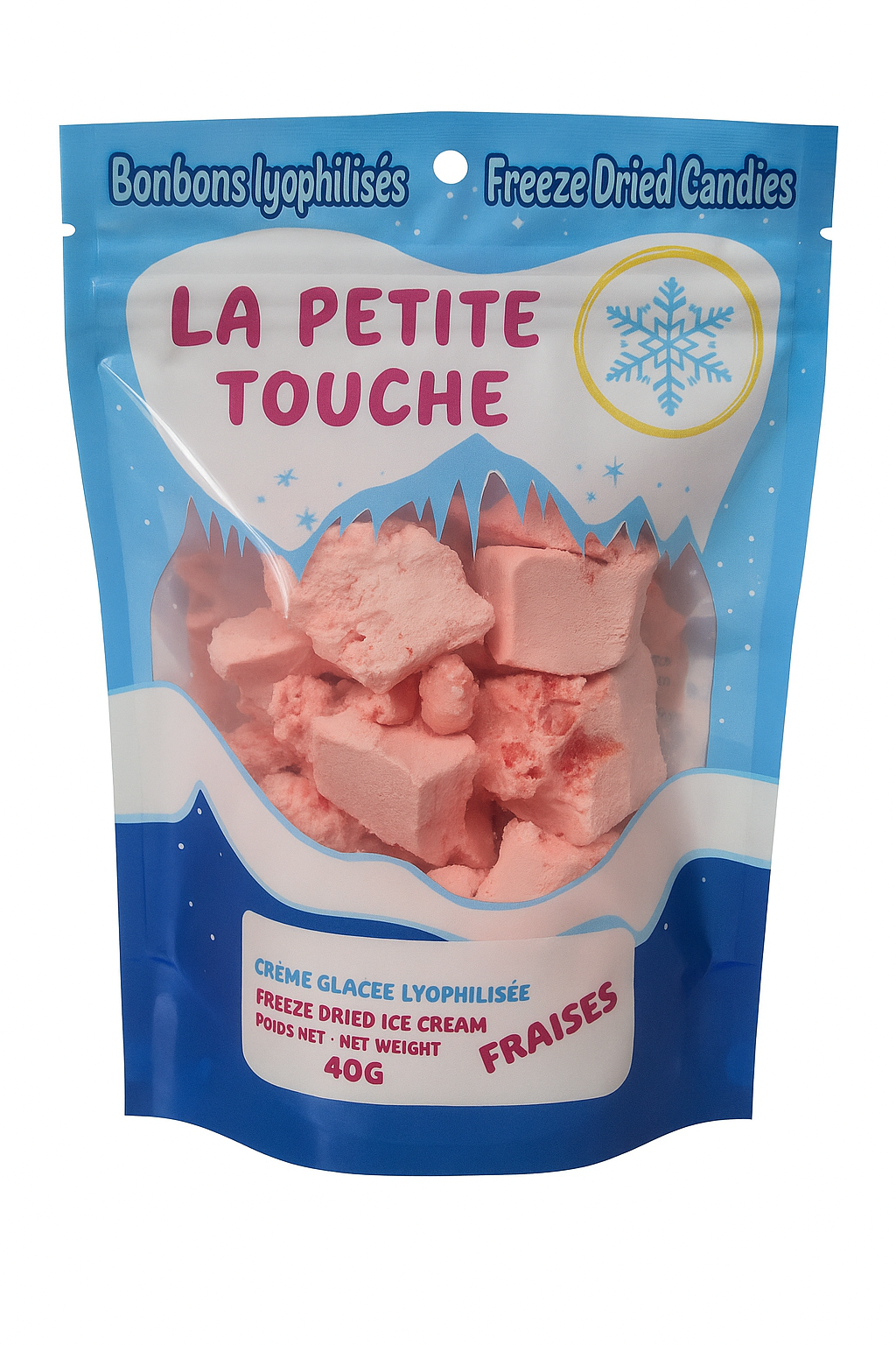 Crème Glacée Lyophilisée Fraise