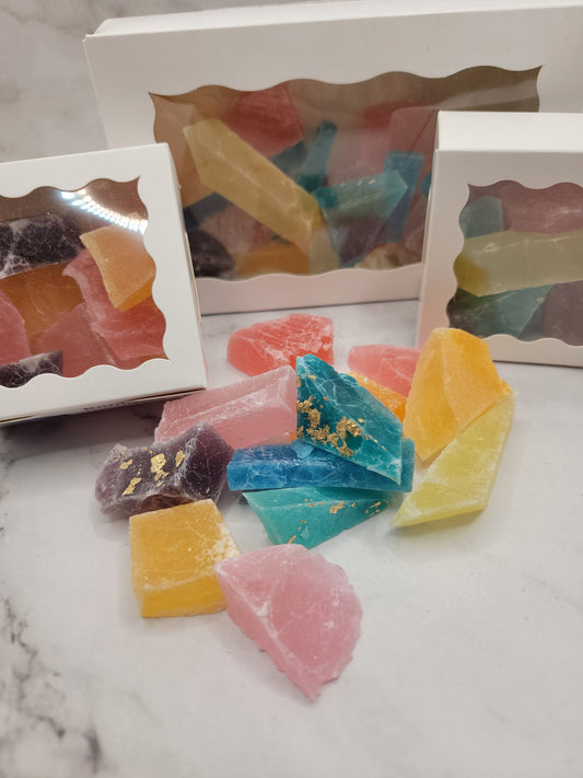 Bonbons en Cristaux Fraise, Pêche, Poire, Bleuet et Ananas