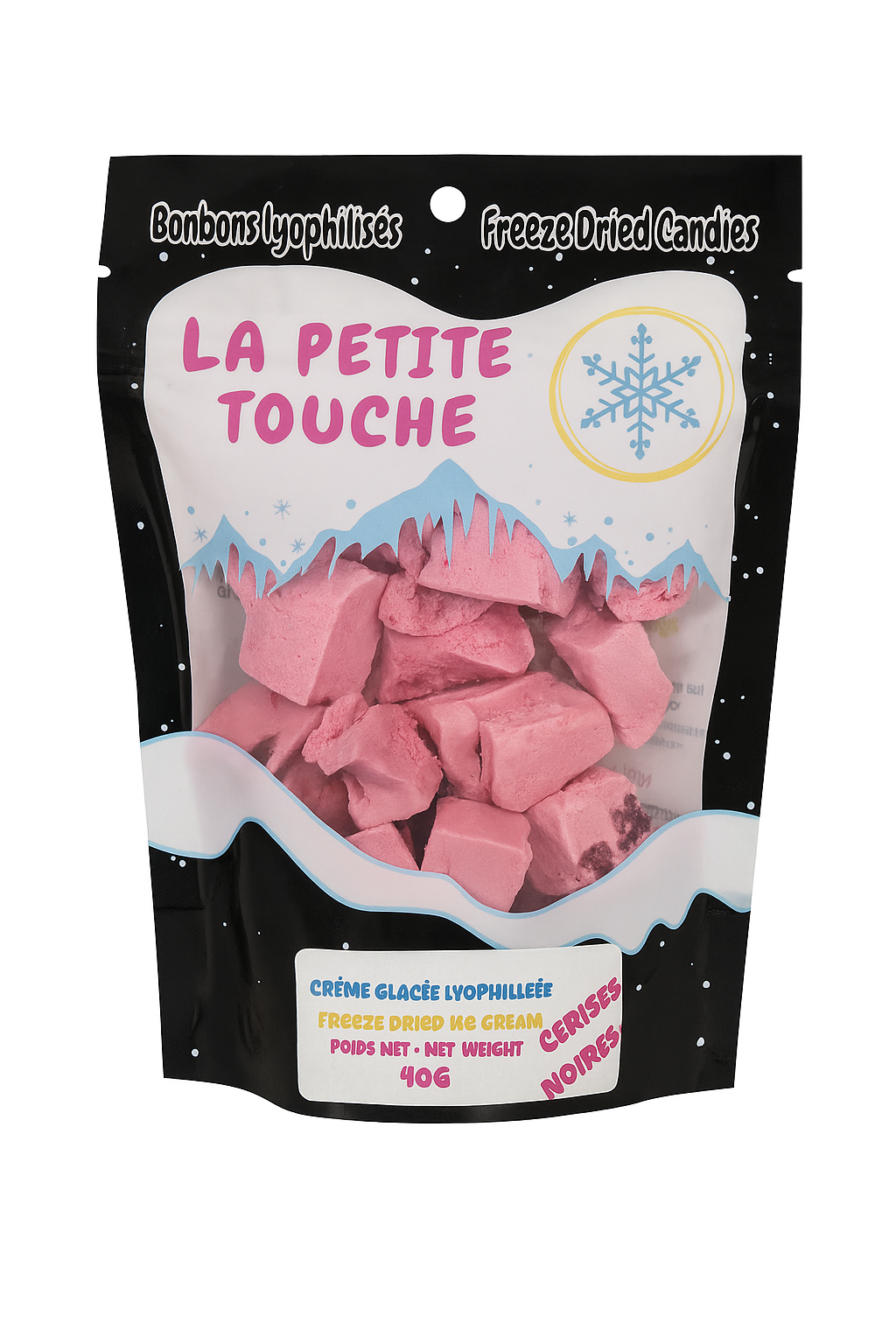 Crème Glacée Cerise Noires Lyophilisée