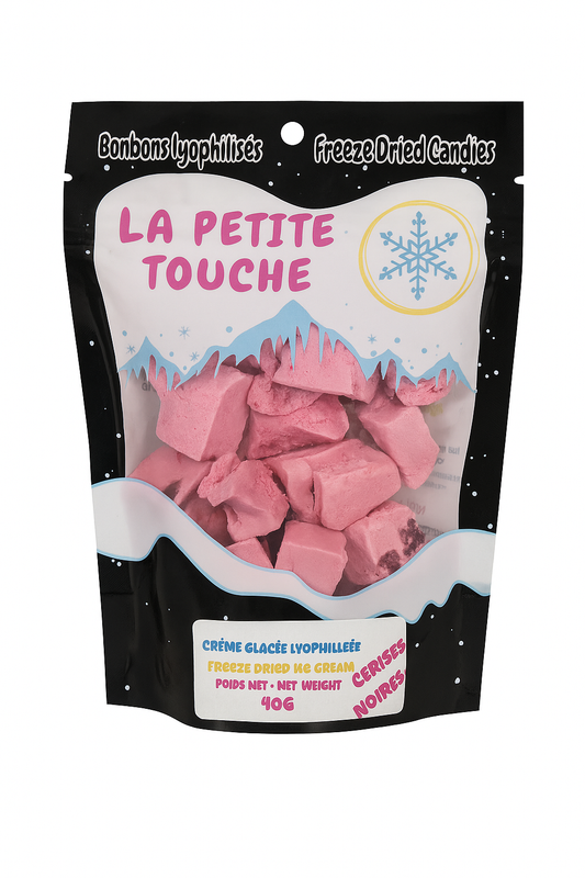 Crème Glacée Cerise Noires Lyophilisée