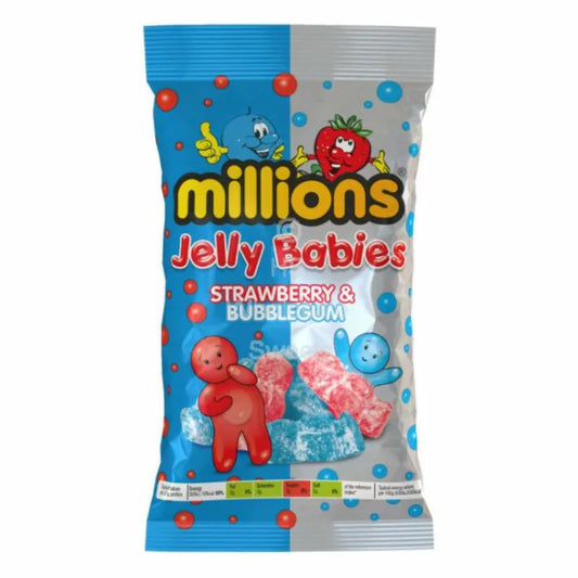 Millions Jelly Babies Fraise & Bubblegum